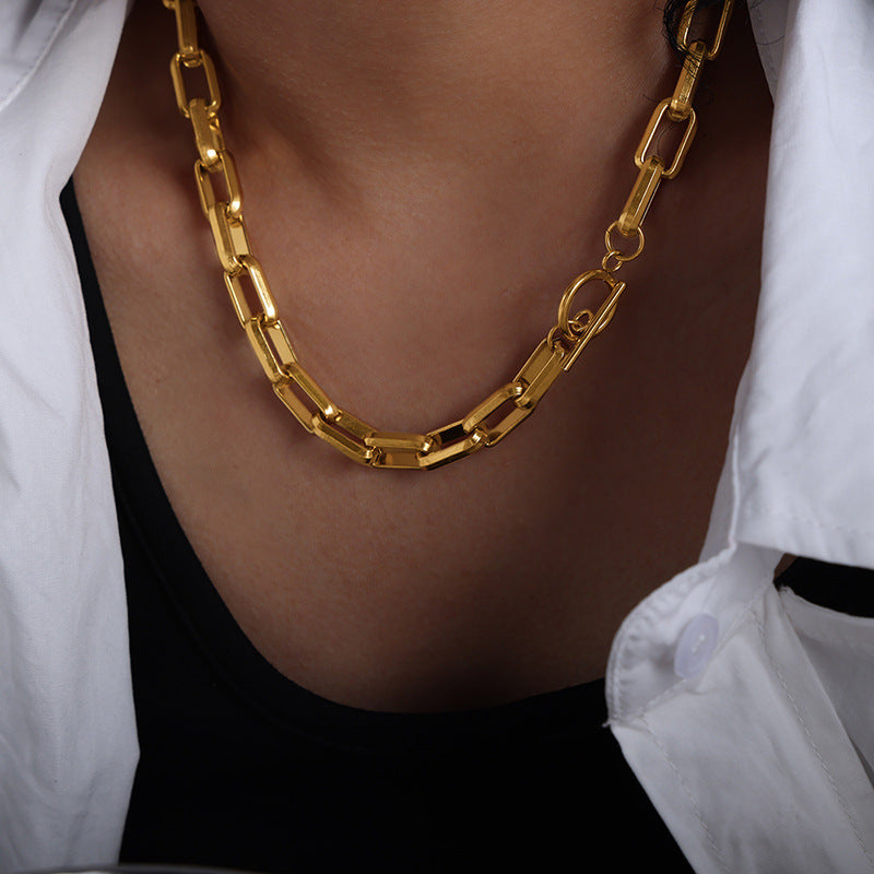 Bold Open Thick Link Chain Necklace