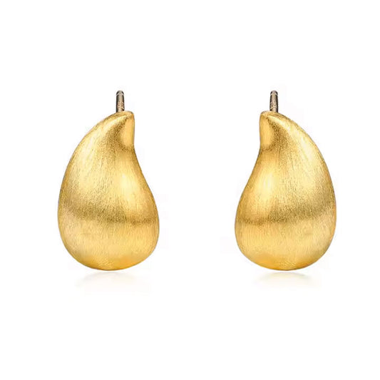 Brushed Gold plated earrings