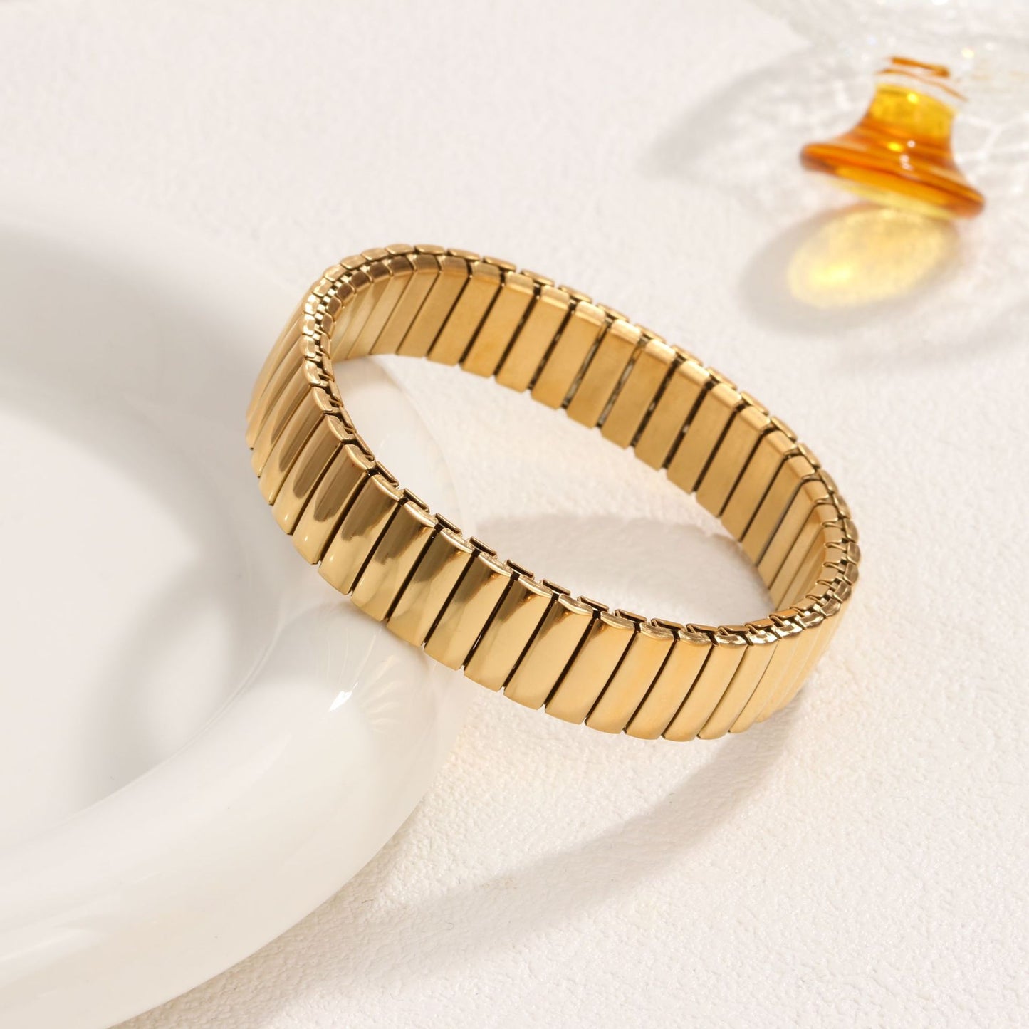 Gold Elasticated Bracelet