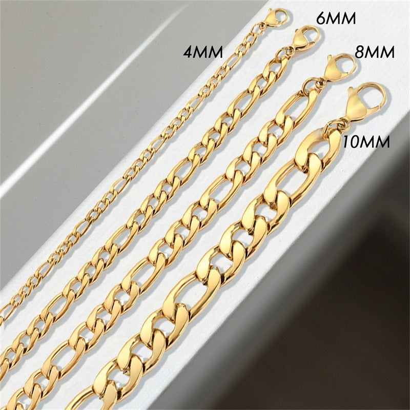 Gold Figaro Chain Bracelet