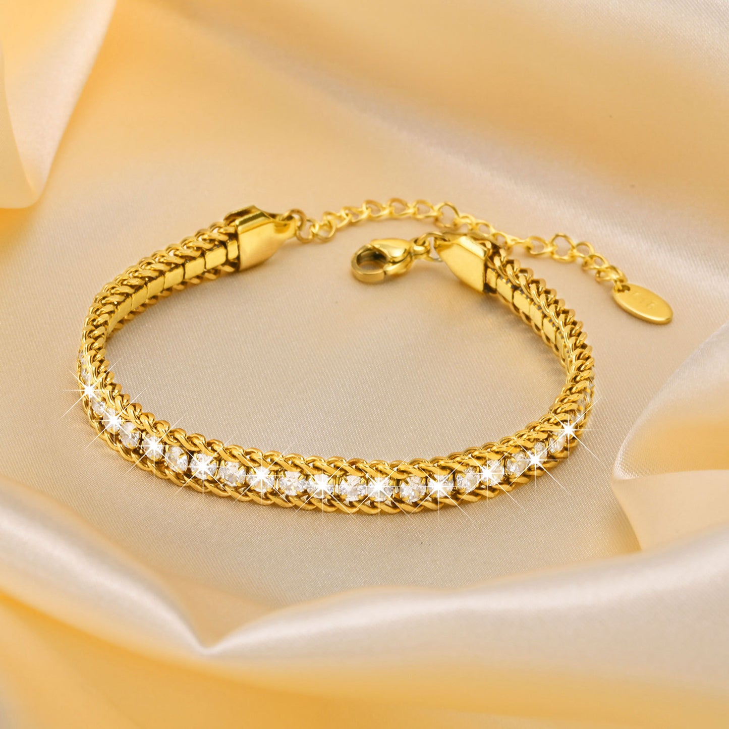 Gold Layer Tennis Style Bracelet