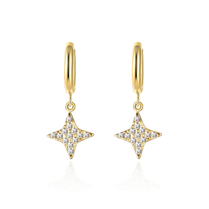 Simple Star Cubic Zirconia Earrings