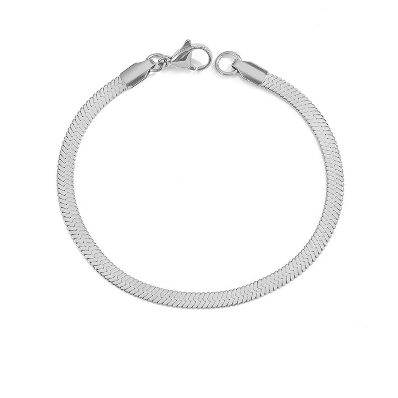 Snake Chain Bracelet in Silver