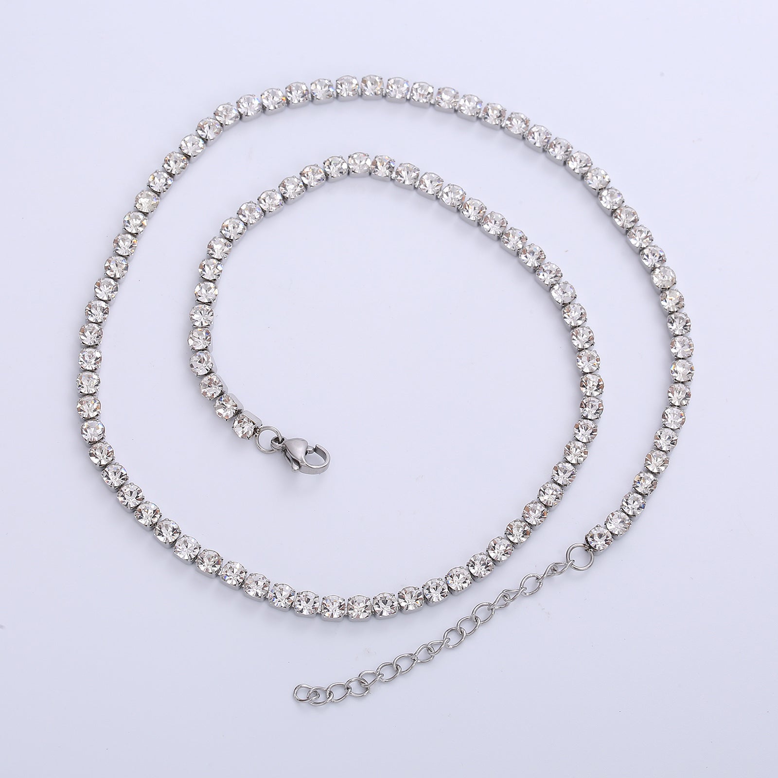 Tennis Necklace CZ Silver