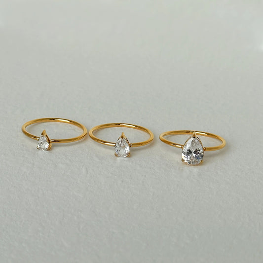 delicate pair CZ ring